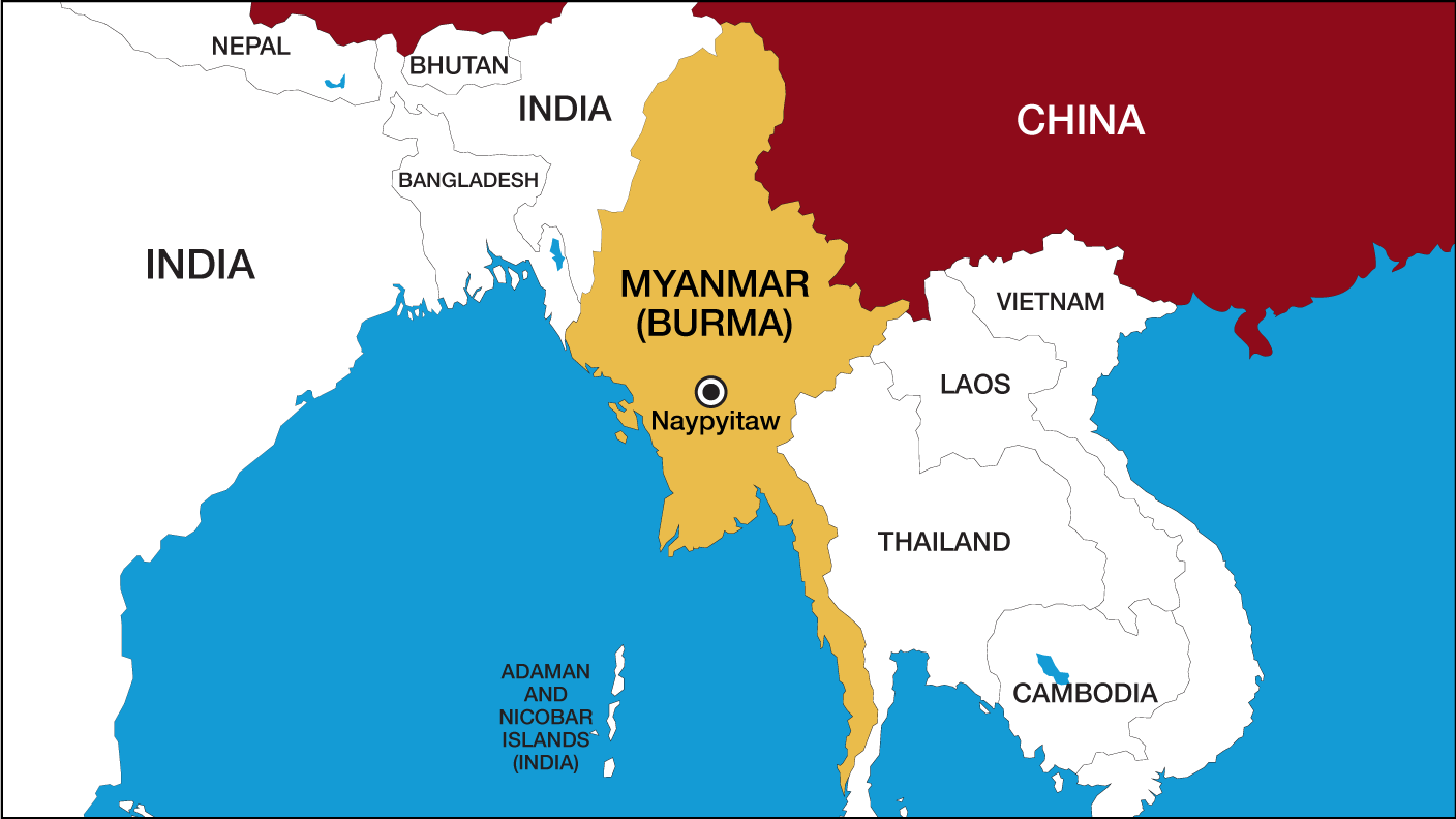 Столица мьянмы на карте. Государство Мьянма на карте. Бирма государство на карте. Карта Мьянма на карте. Мьянма на карте мира.